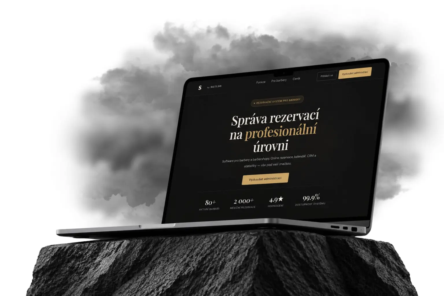 Ukázka responzivního webu — desktop a mobilní náhled portfolia